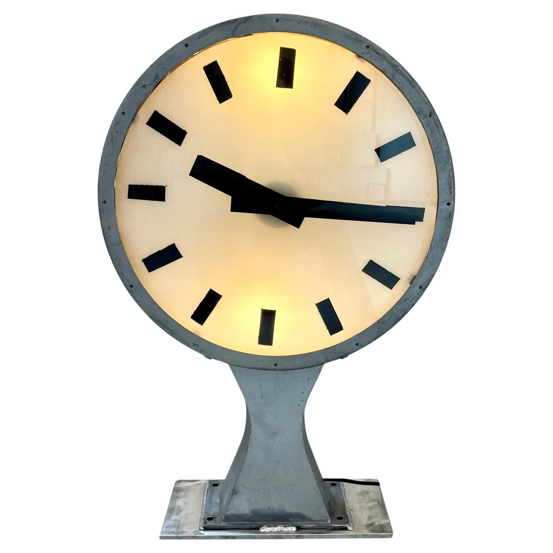 Double Sided Train Station Clock, c. 1960s Denmark For Sale