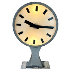 Retro Double Sided Train Station Clock, c. 1960s Denmark