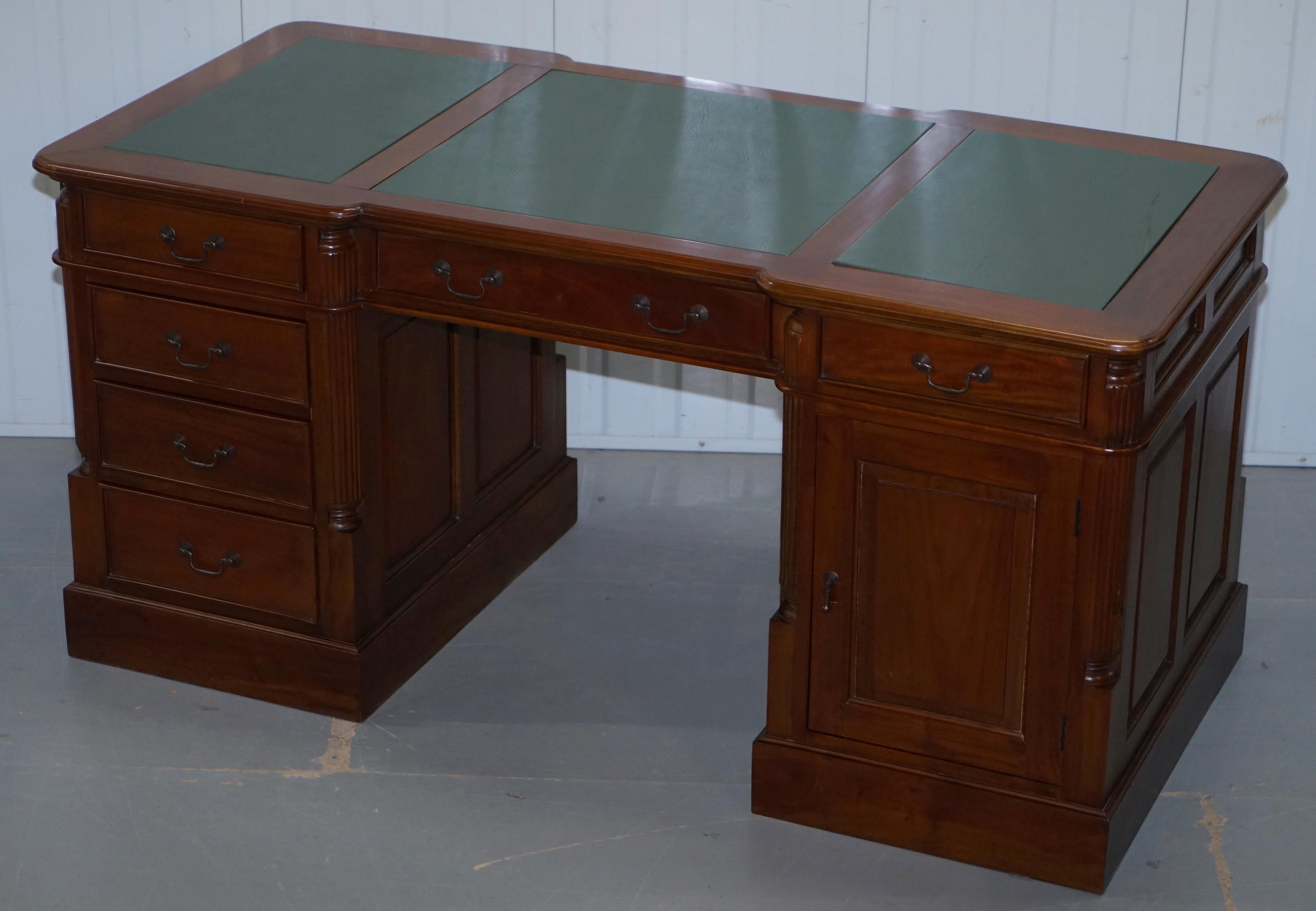 double sided desk with drawers