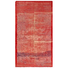 Double Sided Vintage Berber Moroccan Red Rug. Size: 6 ft 1 in x 10 ft 9 in