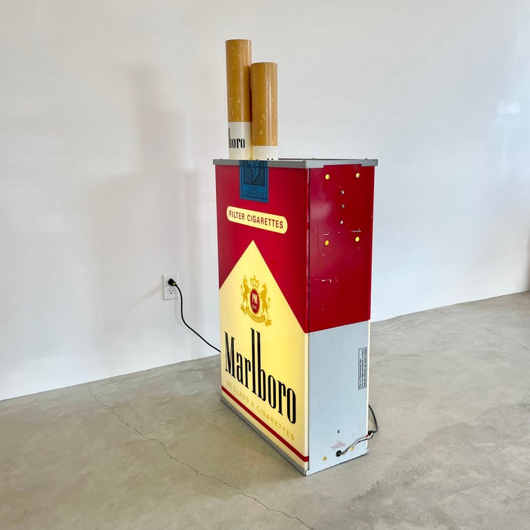 Double Sided Vintage Marlboro Light Up Cigarette Pack, 1990s USA at 1stDibs 