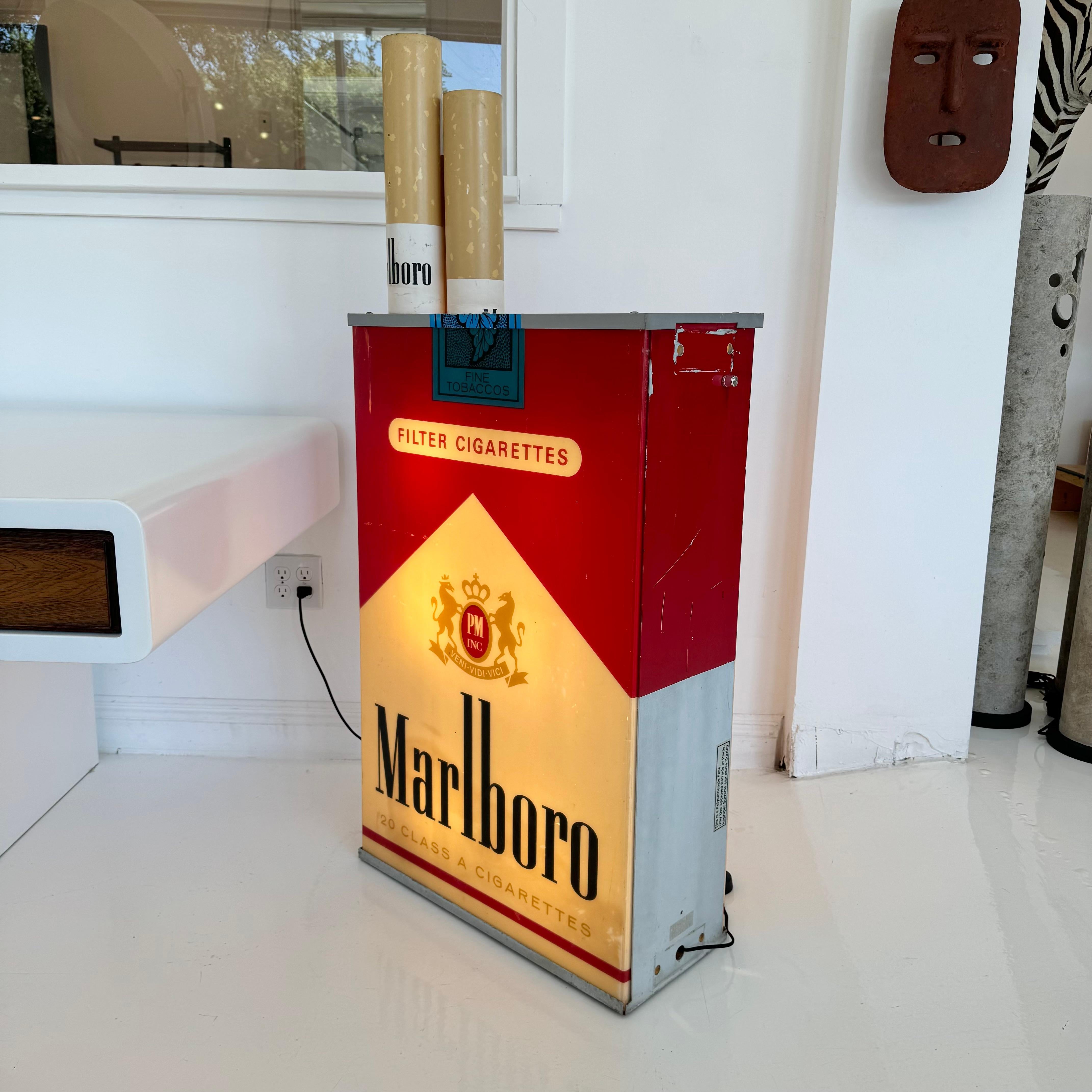 Double Sided Vintage Marlboro Light Up Cigarette Pack, 1990s USA 1