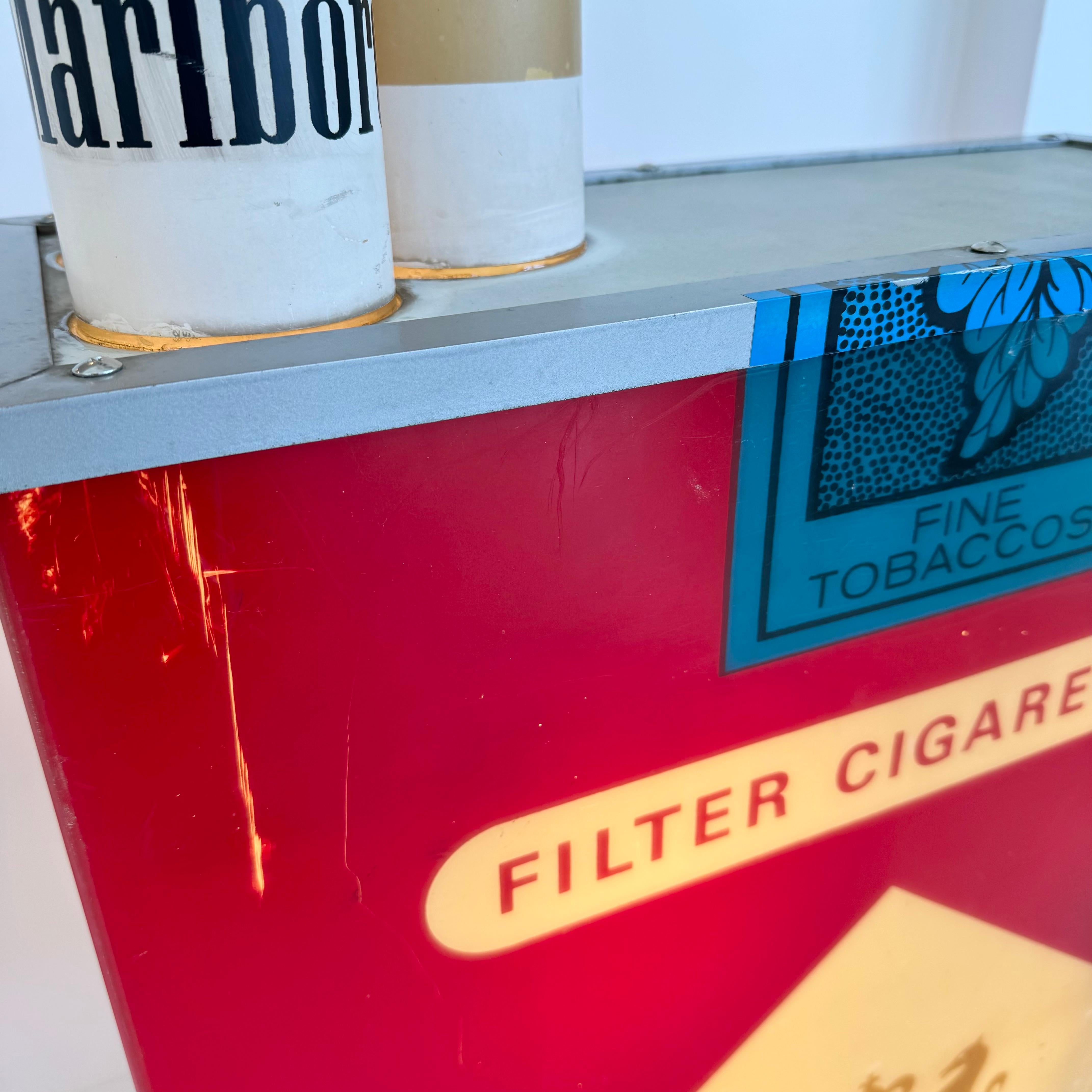 Double Sided Vintage Marlboro Light Up Cigarette Pack, 1990s USA 3