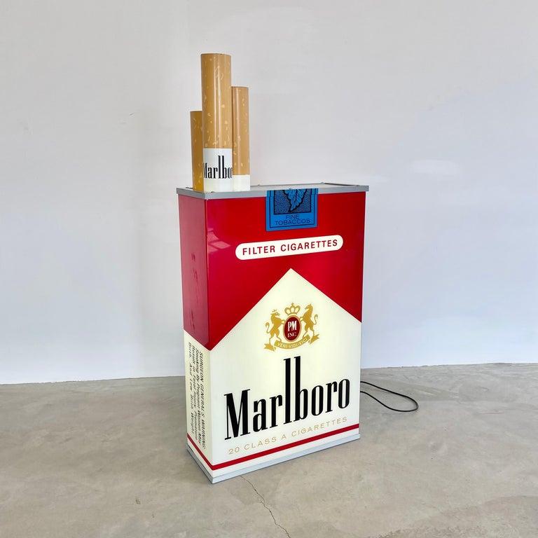 American Double Sided Vintage Marlboro Light Up Cigarette Pack, 1990s USA