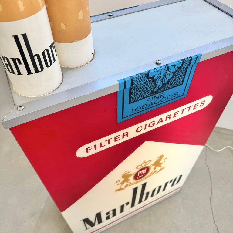 marlboro light tobacco bag Double Sided Vintage Marlboro Light Up Cigarette Pack, 1990s USA For Sale  at 1stDibs