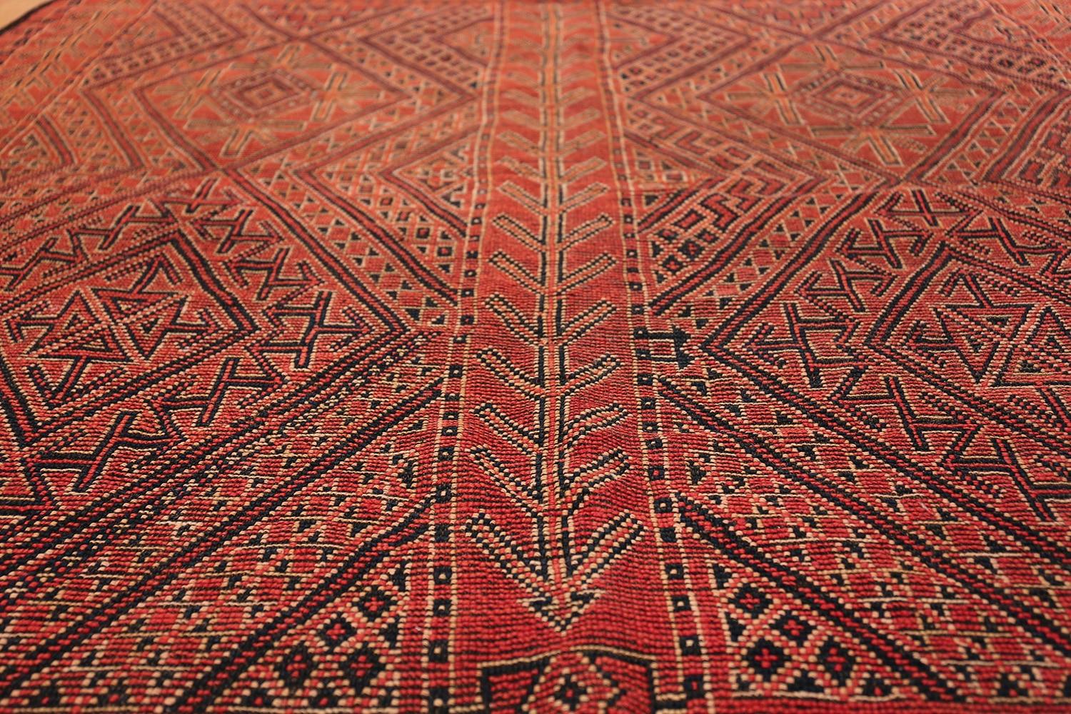 Vintage Red Berber Moroccan Rug. Size: 7 ft x 8 ft 7 in For Sale 5
