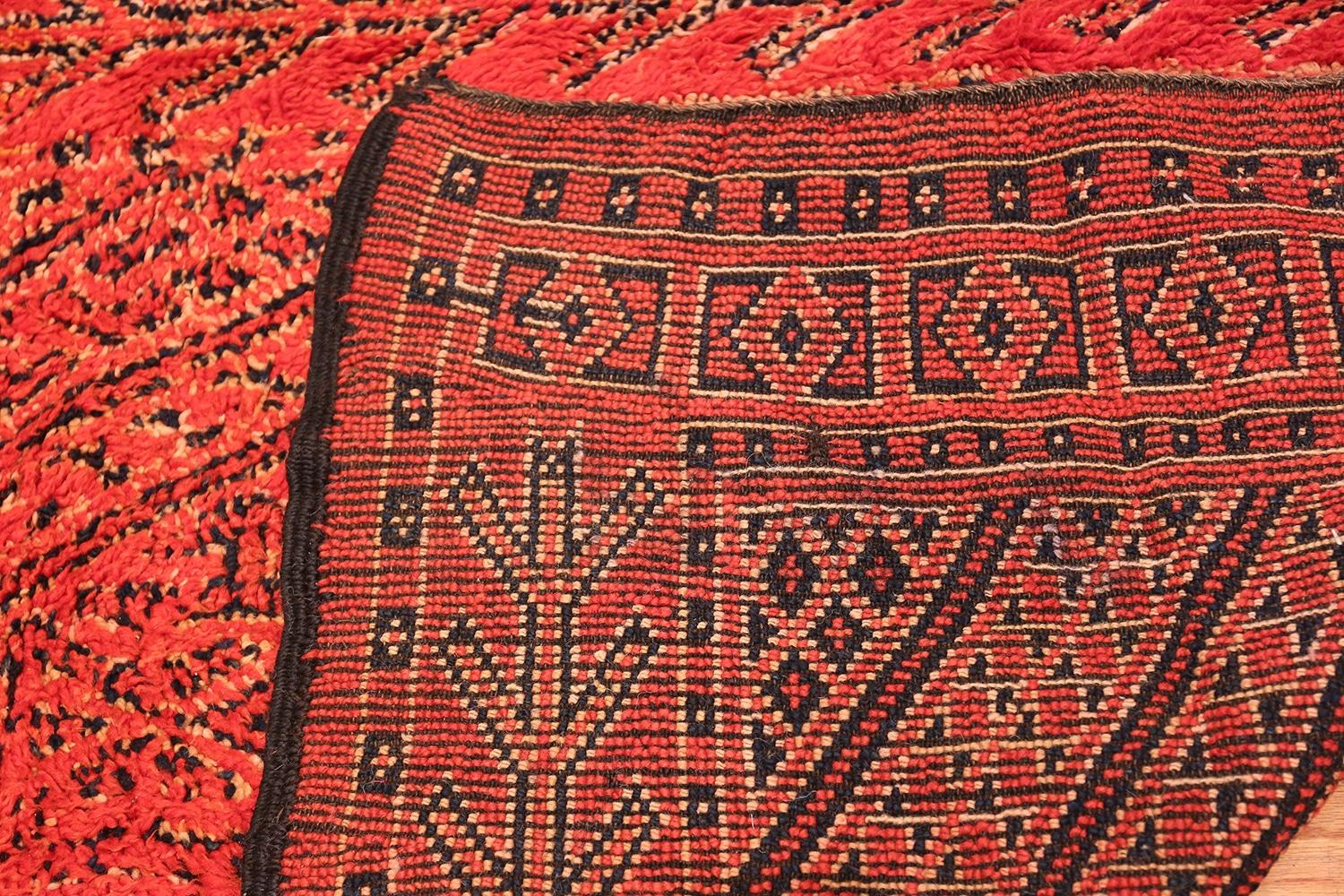 Vintage Red Berber Moroccan Rug. Size: 7 ft x 8 ft 7 in For Sale 9