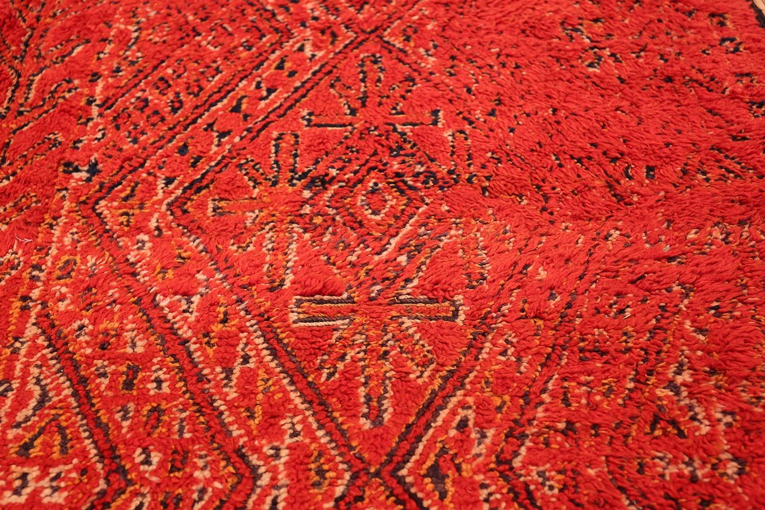 20th Century Vintage Red Berber Moroccan Rug. Size: 7 ft x 8 ft 7 in For Sale