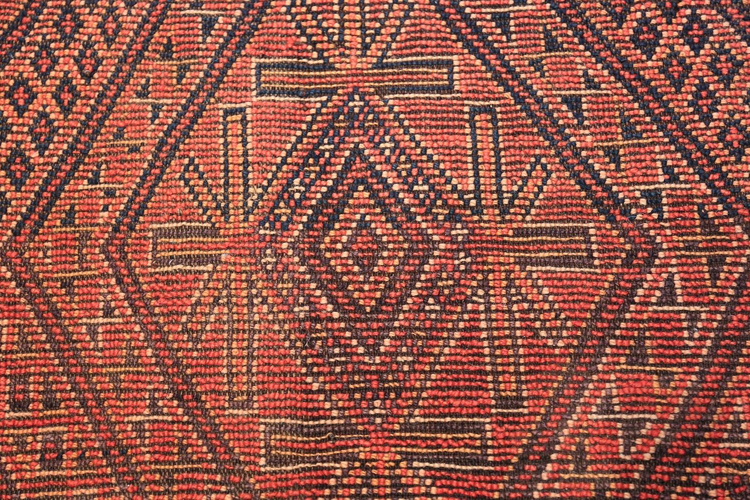 Vintage Red Berber Moroccan Rug. Size: 7 ft x 8 ft 7 in For Sale 1