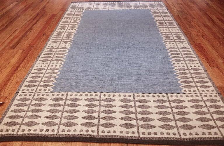 Double Sided Vintage Scandinavian Kilim Rug. Size: 6 ft 4 in x 9 ft 7 ...
