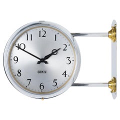 Double Sided Wall Mounted Railway Clock by Gents of Leicester