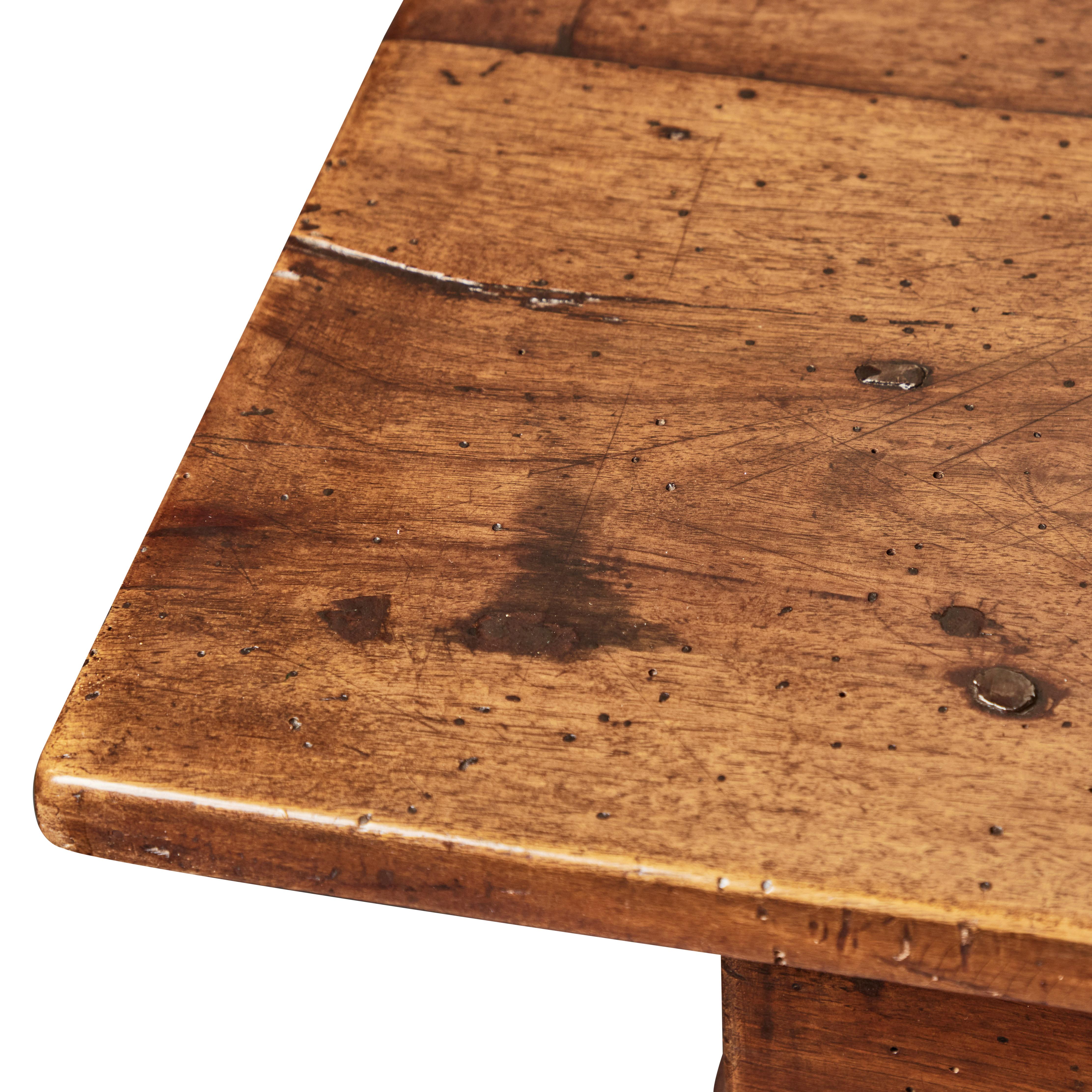 Mid-20th Century Double Sided Walnut Library Table