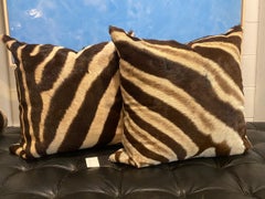 Double-Sided Zebra Hide Pillows, Pair