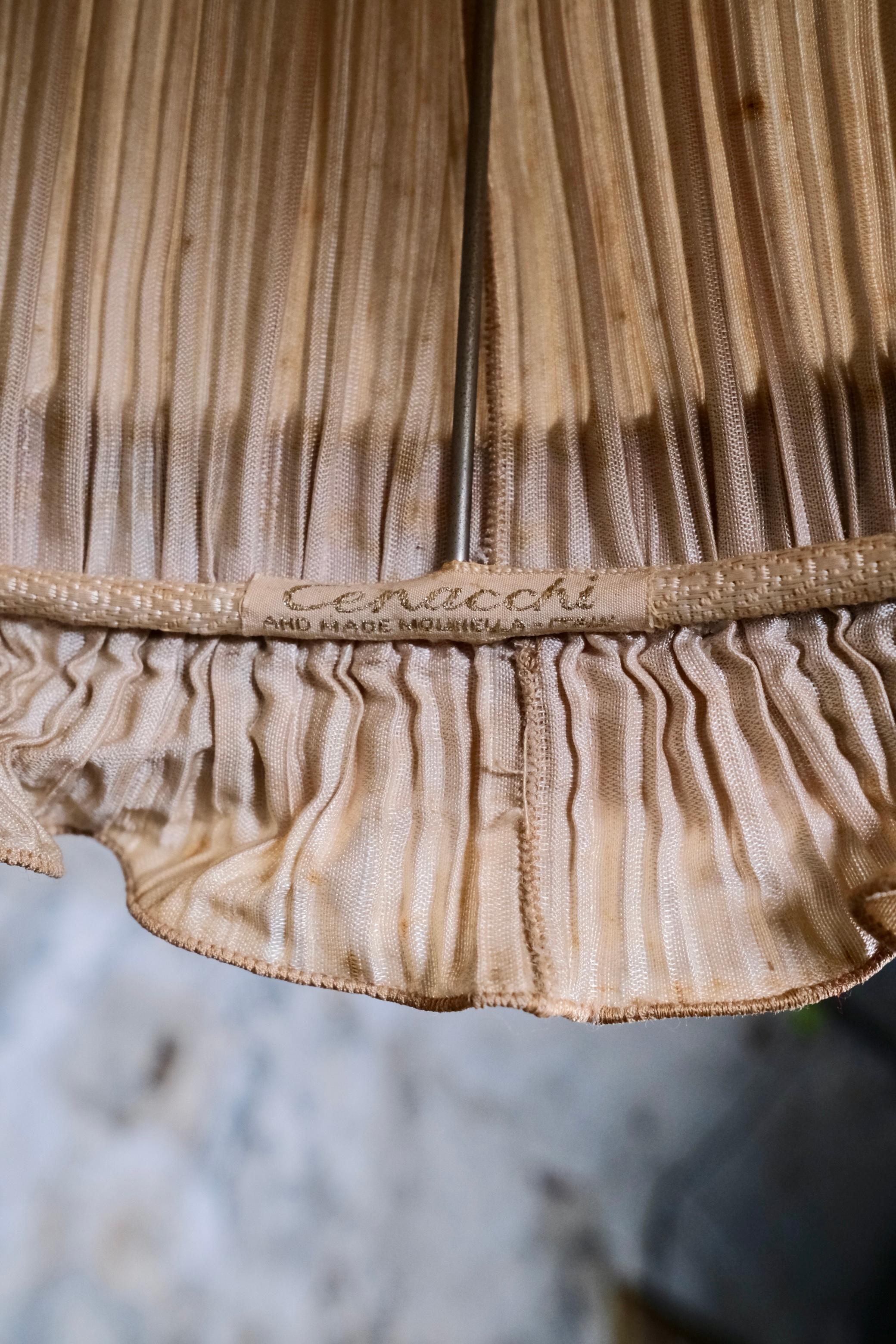 Double silk, rope and brass pendant, by Cenacchi, made in Italy, 1960s For Sale 7