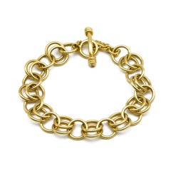 Diana Kim England Handmade Charm Chain in 18 Karat Gold with Ruby Toggle