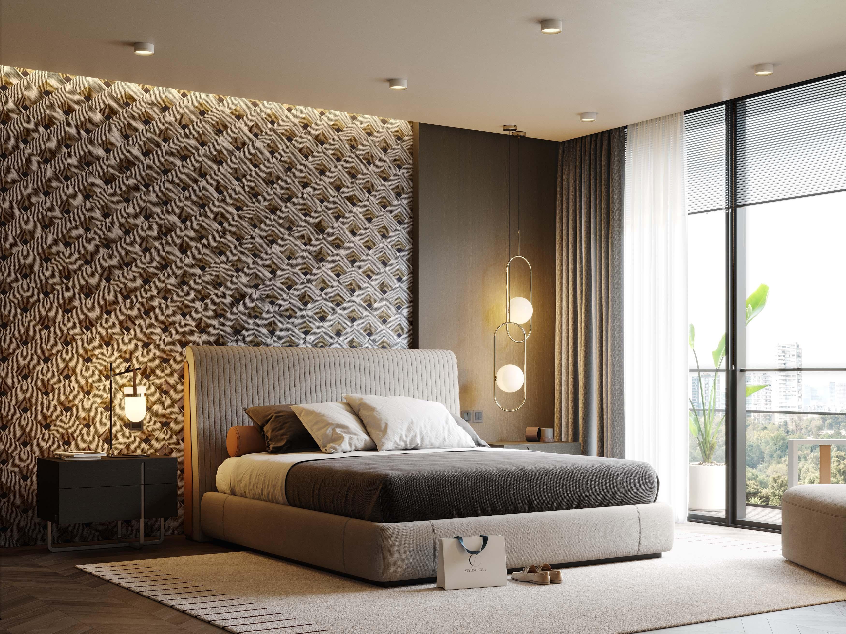 Sein Bett in Doppelgröße aus Leder und Textilien, Art déco-Stil im Zustand „Neu“ im Angebot in Seroa, PT