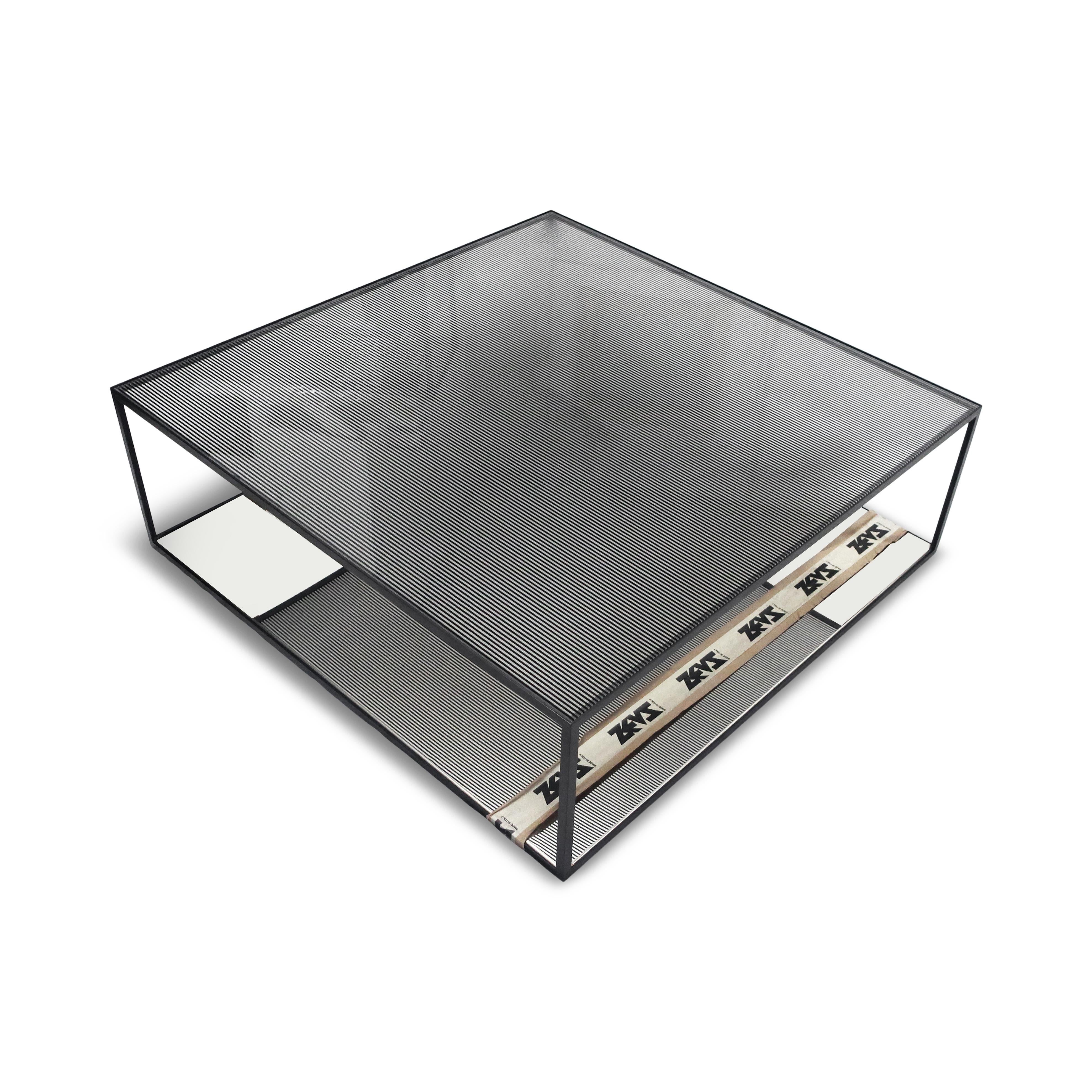Metal Double Skin Coffee Table by Maurizio Peregalli for Zeus Noto