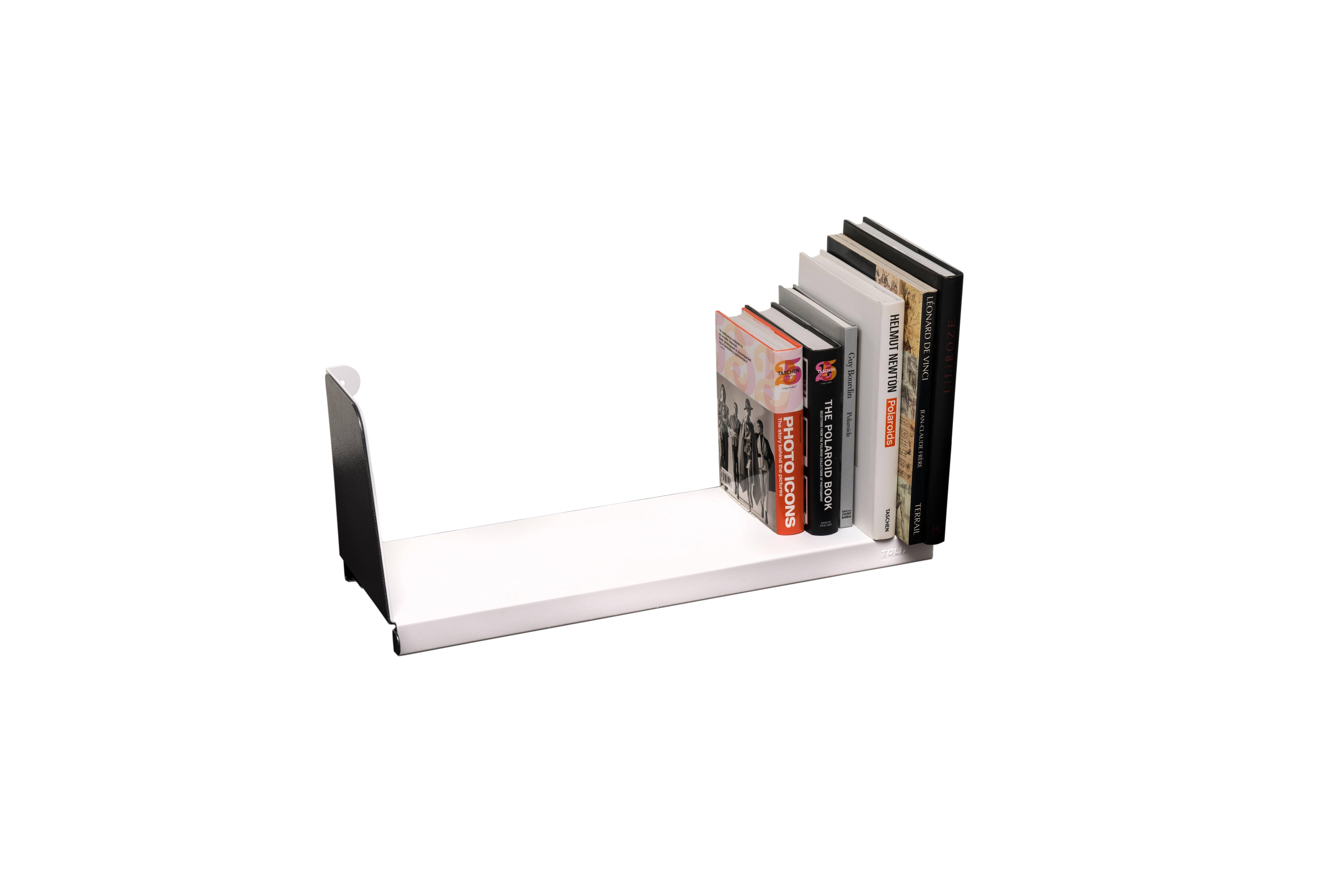 Modern Double Sliding Shelf in White & Steel by Sebastian Bergne and Tolix