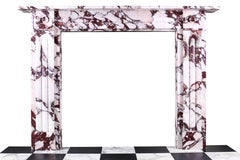 Double-Slip Georgian Bullseye in Italian Brescia Voilette Marble