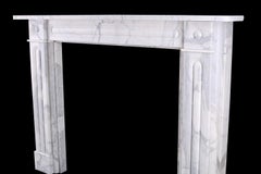 Double-Slip Georgian Bullseye in Italian White Statuary Marble