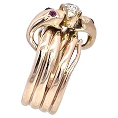 Double Snake Ring Lovers Knot Double Snake Ring Lovers Knot