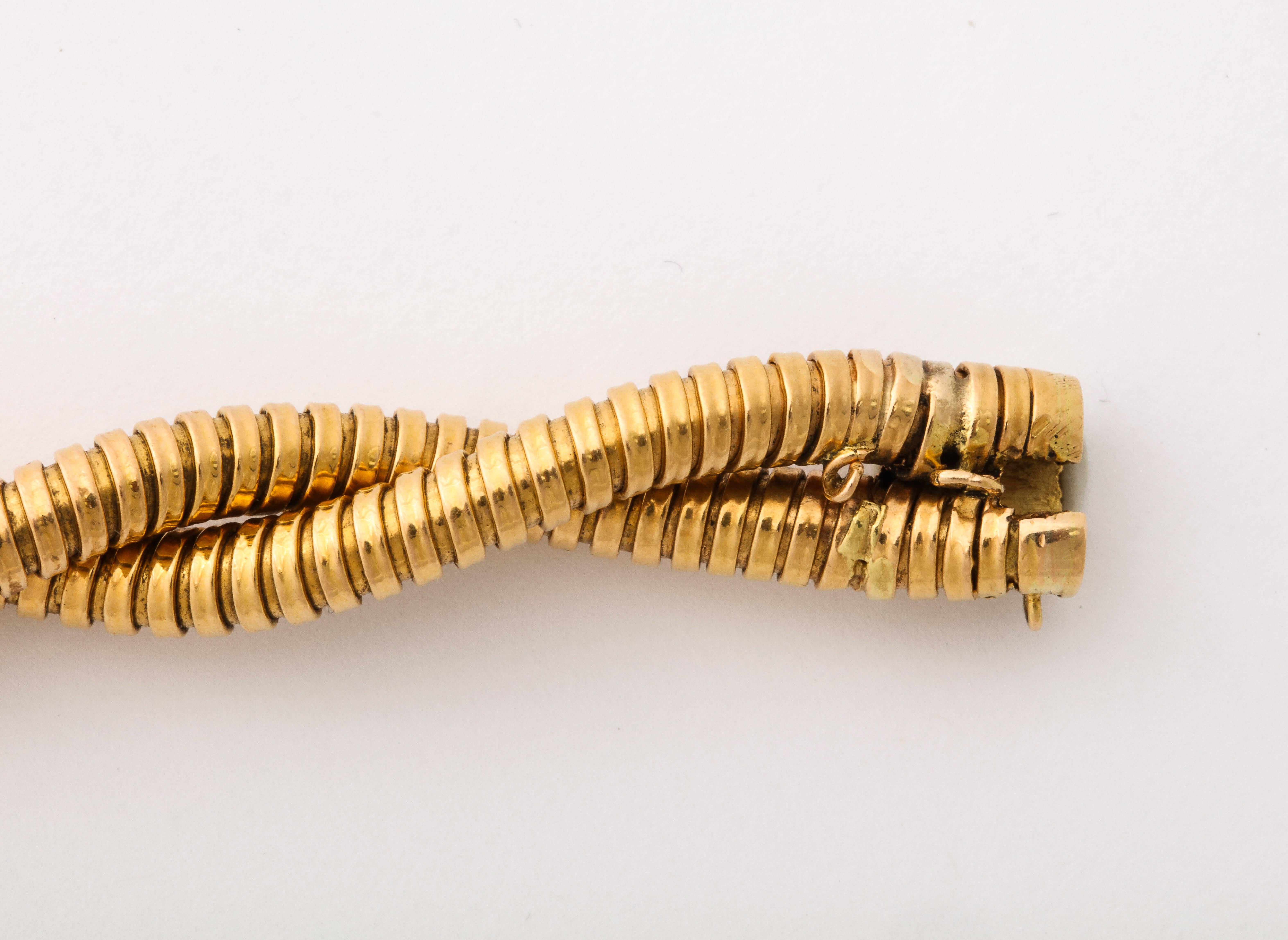 Retro Double Snake/Tubogas Style Gold Vintage Bracelet