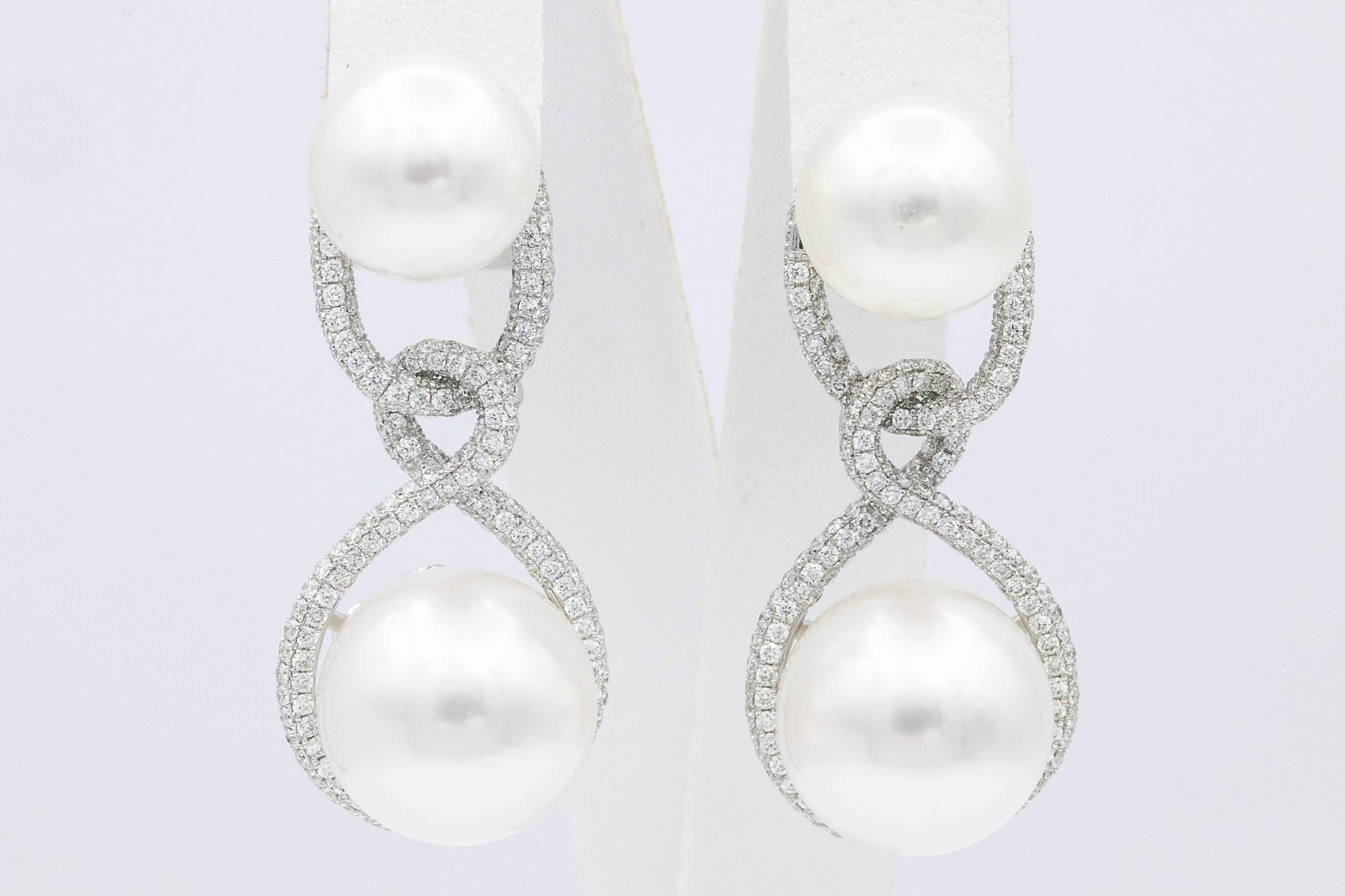 south sea pearl diamond earrings