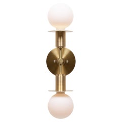 Double Sphere Disc Flush Mount Wall Light Sconce by Lights of London
