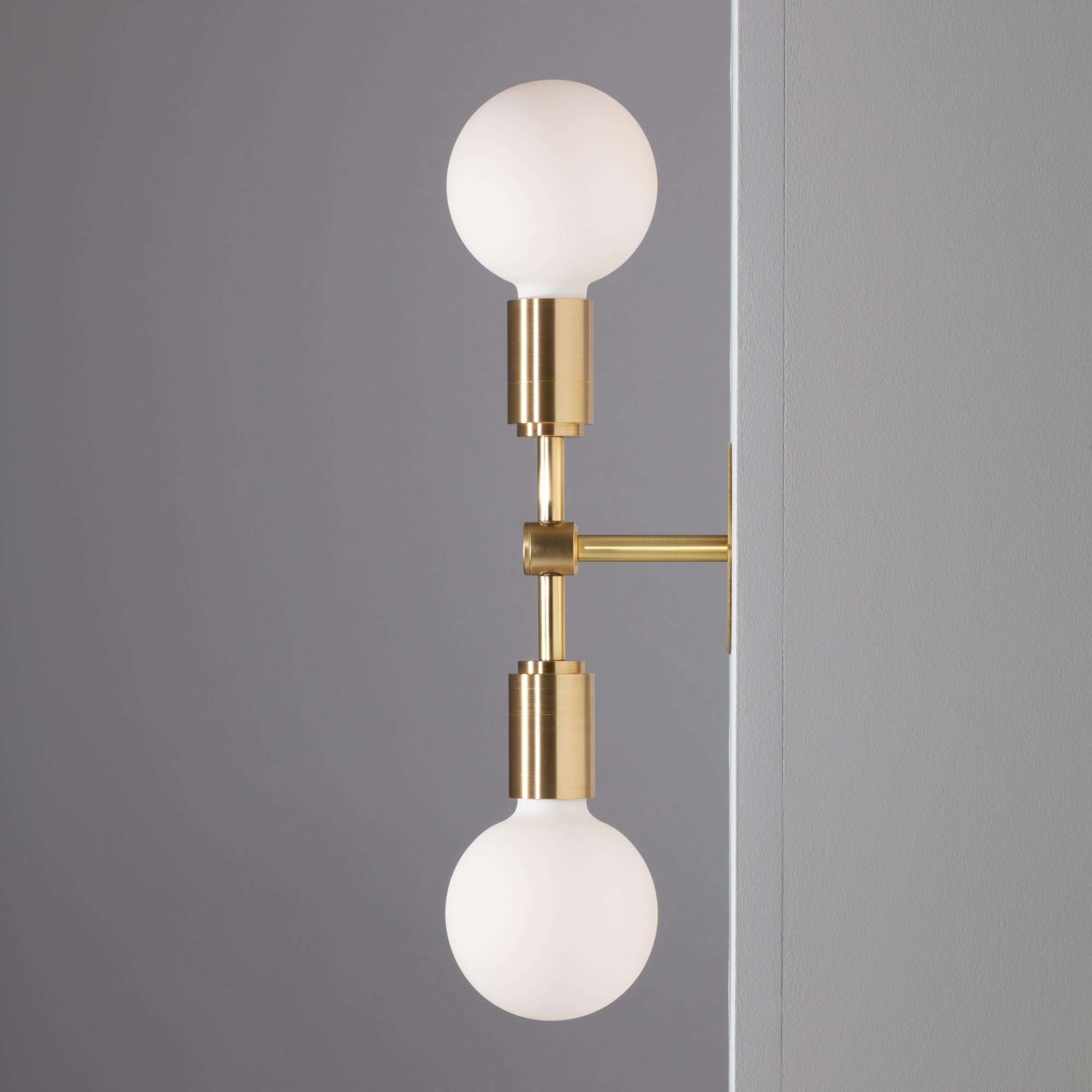 Double Sphere Flush Mount Wall Light Sconce In New Condition For Sale In London, GB