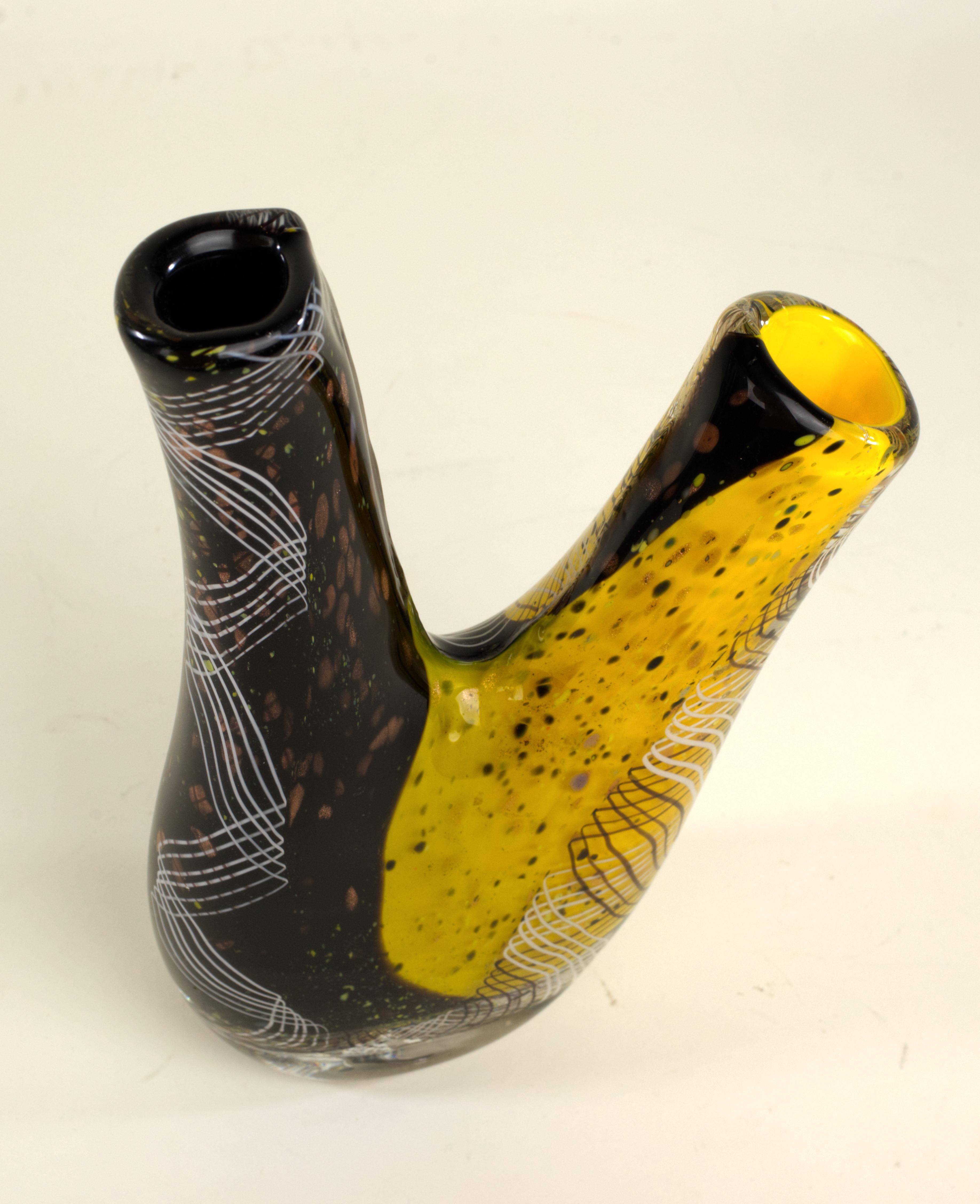 Vase en verre d'art de Murano à double bec  en vente 9