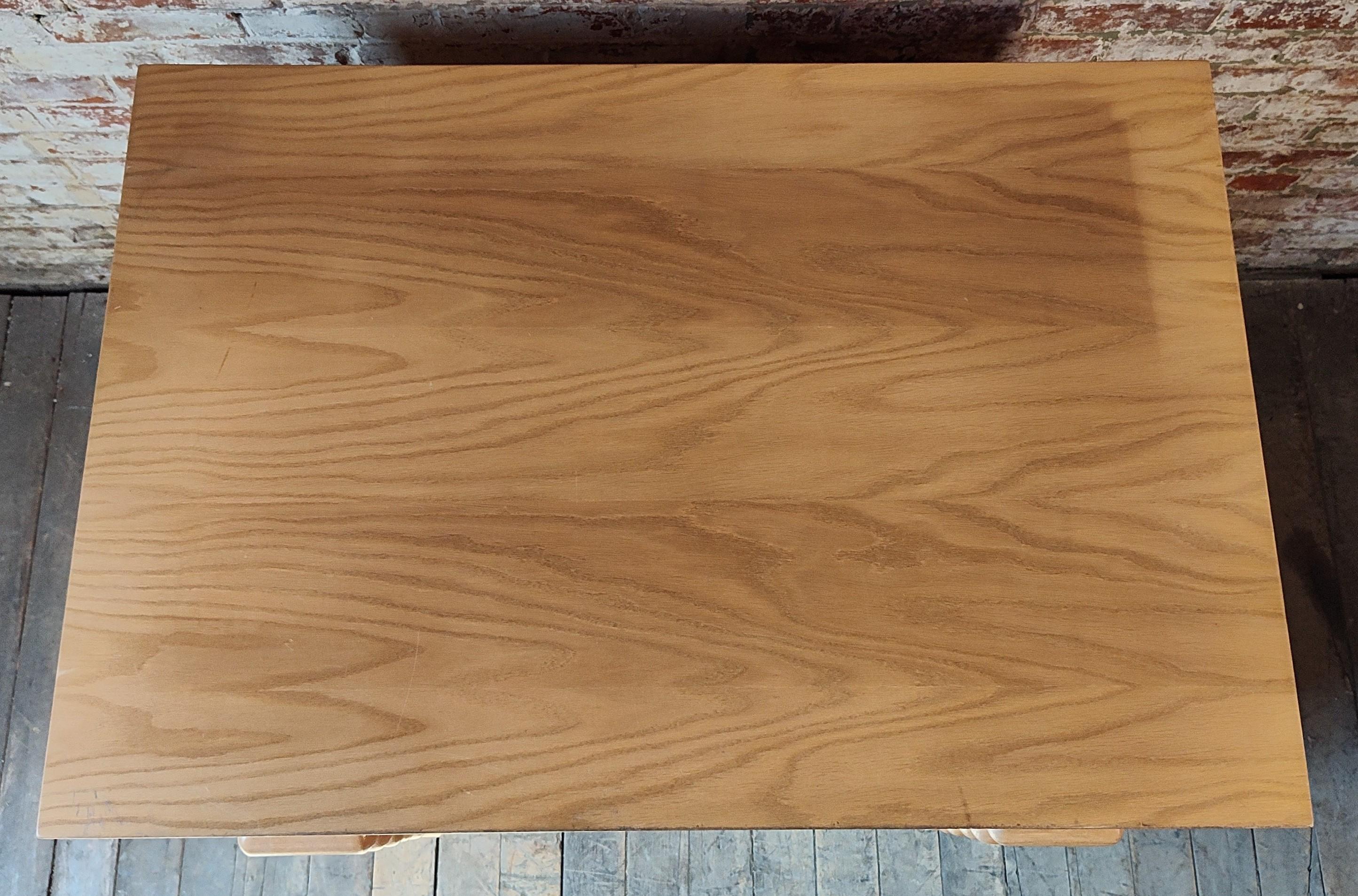 Double Stack Oak Flat File Cabinet 4