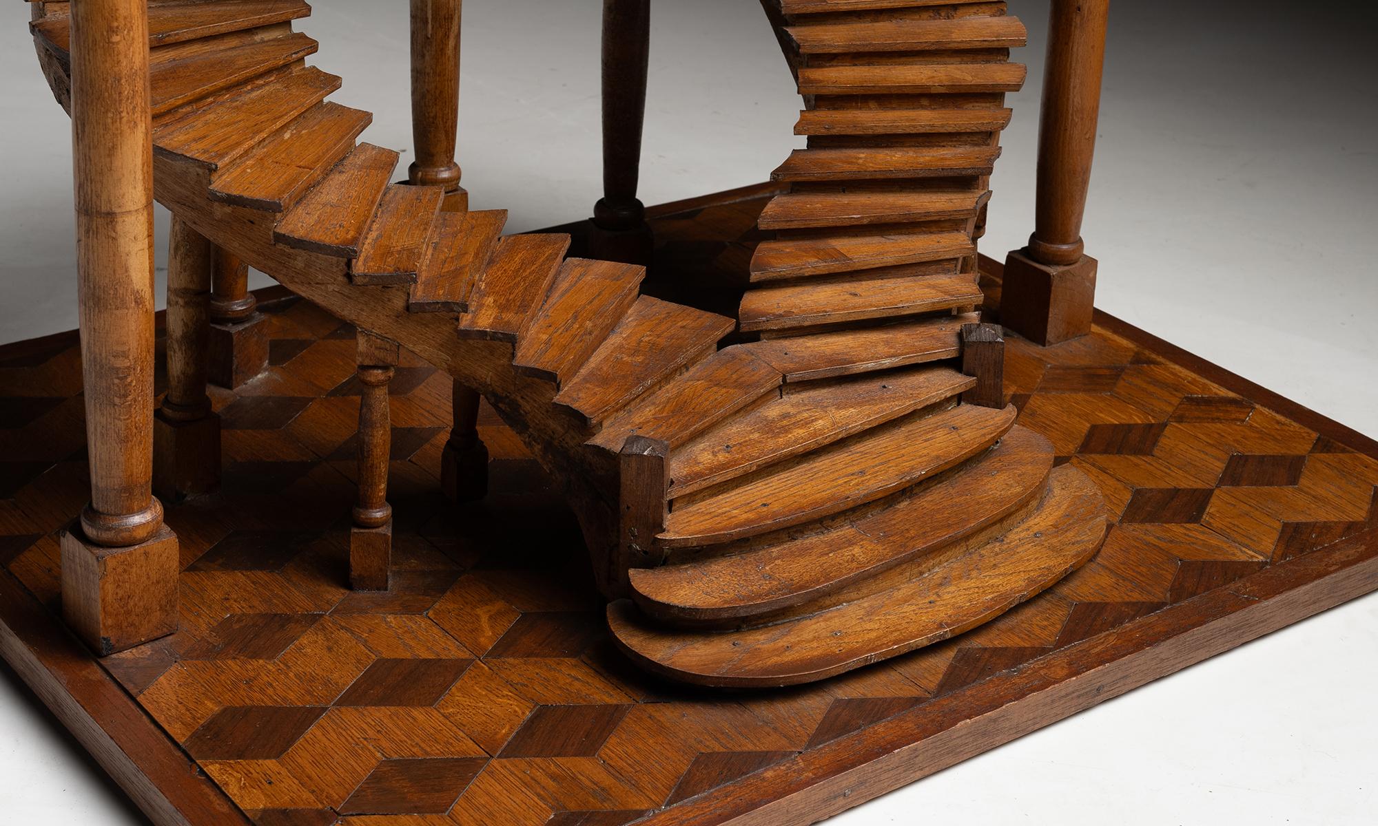 Double Staircase Model, Belgium circa 1950 In Good Condition For Sale In Culver City, CA