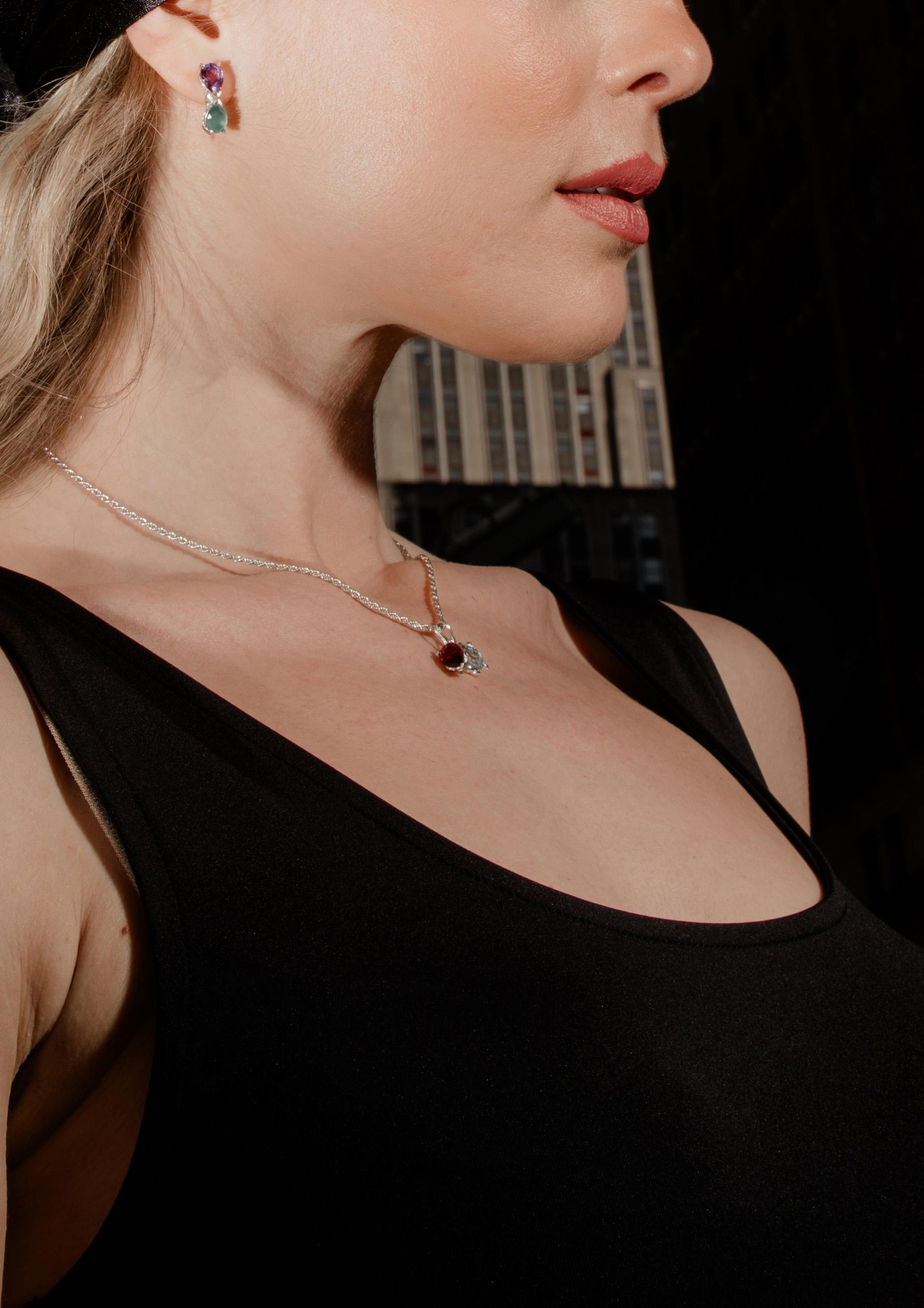 Pear Cut Double Stone Earrings For Sale
