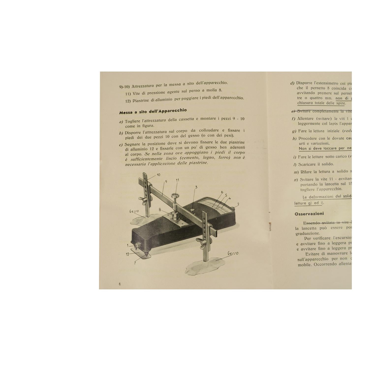 Italy 1930s Ing Ferrero Double Strain Gauge Original Box Measuring Instrument  For Sale 4