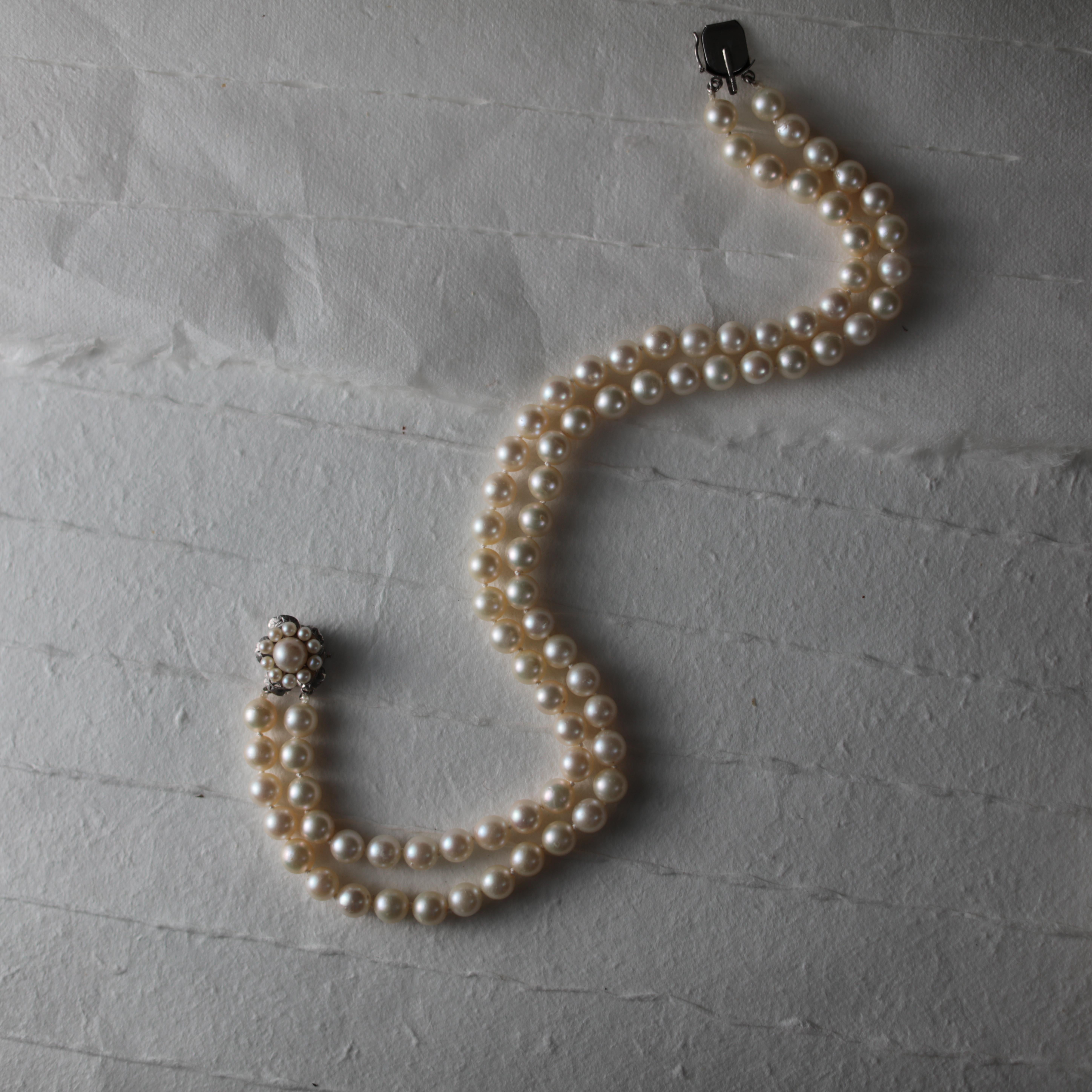 Double Strand Akoya Pearl Necklace 2