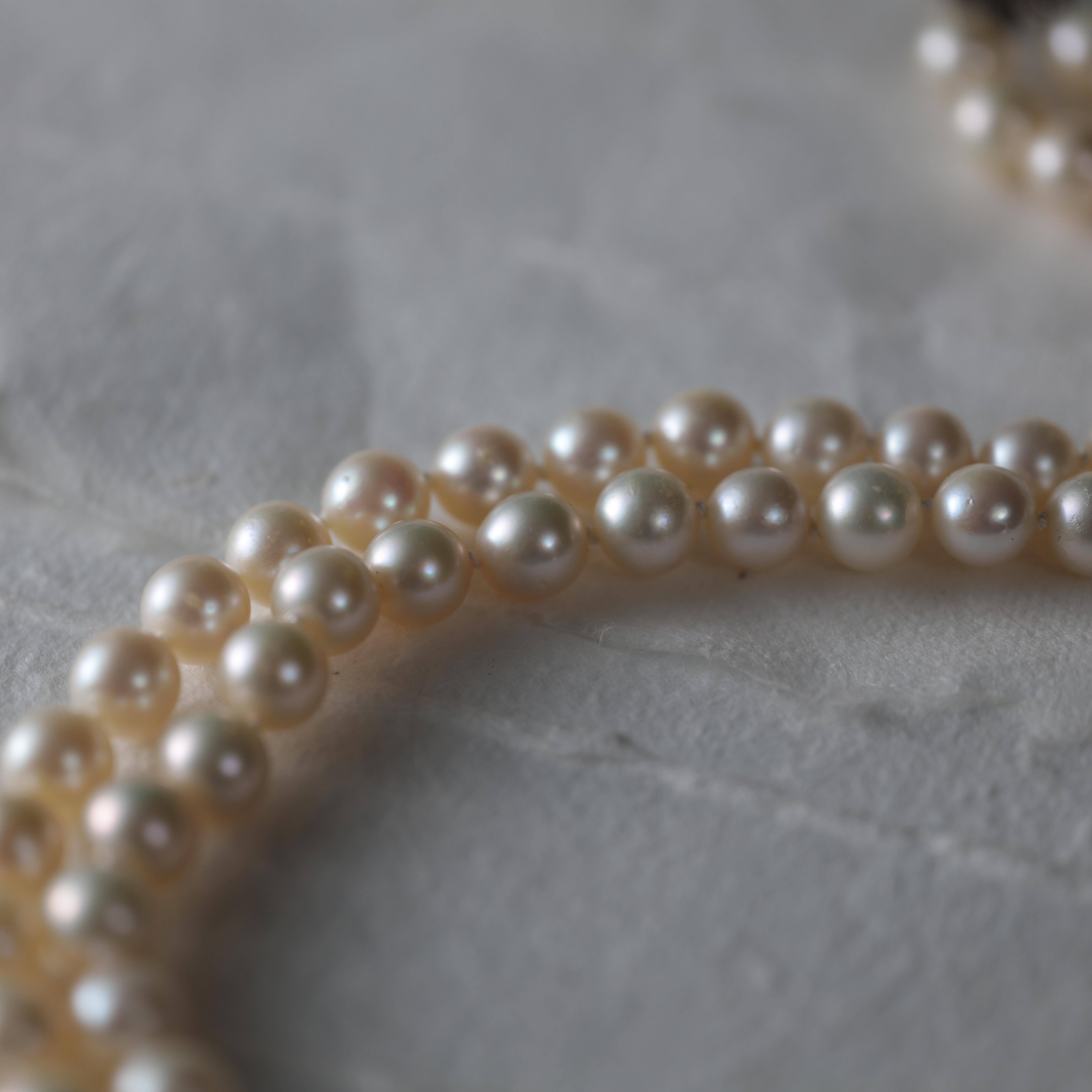 Double Strand Akoya Pearl Necklace 4