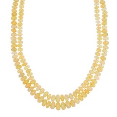 Double Strand Ethiopian Opal Necklace in 18K Yellow Gold by Paula Crevoshay