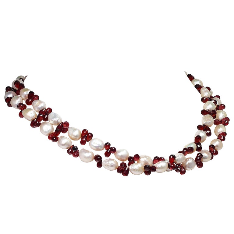 AJD DoubleStrand Freshwater Pearl and Necklace January