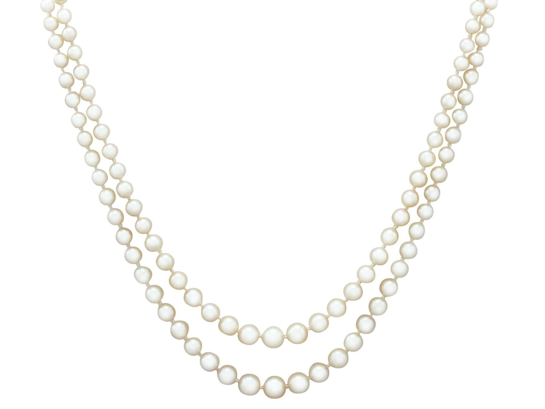 double pearl necklace