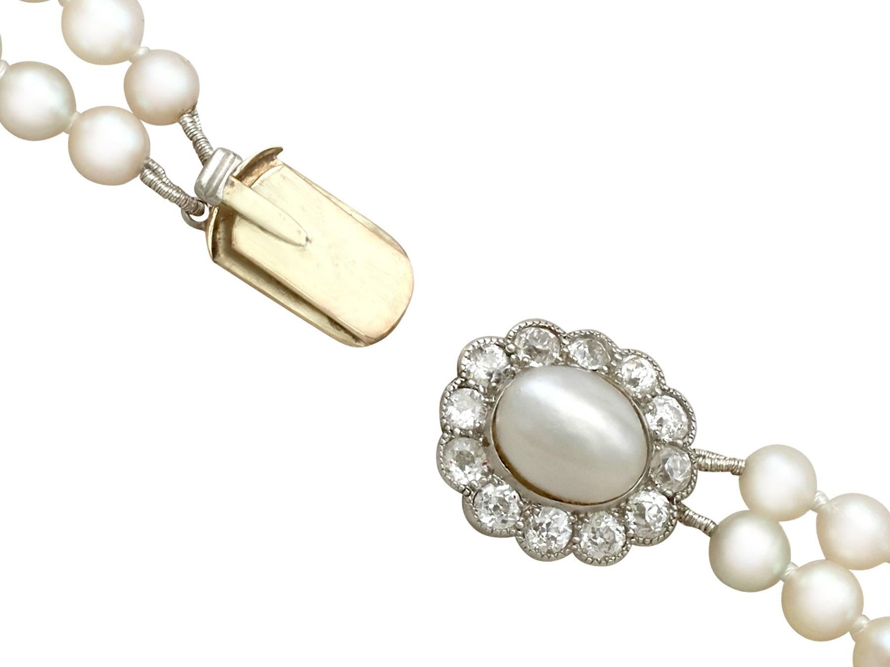 vintage double strand pearl necklace