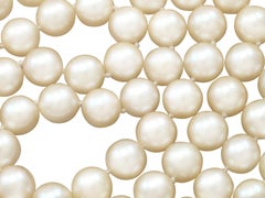 Double Strand Pearl Necklace with 1.78 Carat Diamond Set Clasp
