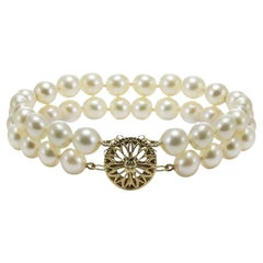Double Strand Saltwater Pearl Bracelet 19.4g