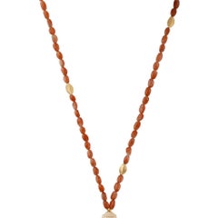 Double Strand Sunstone Necklace