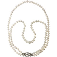 Double Stranded Pearl Necklace