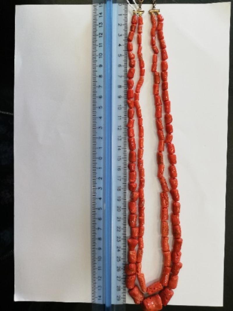 Women's Double-Strands Coral Necklace For Sale