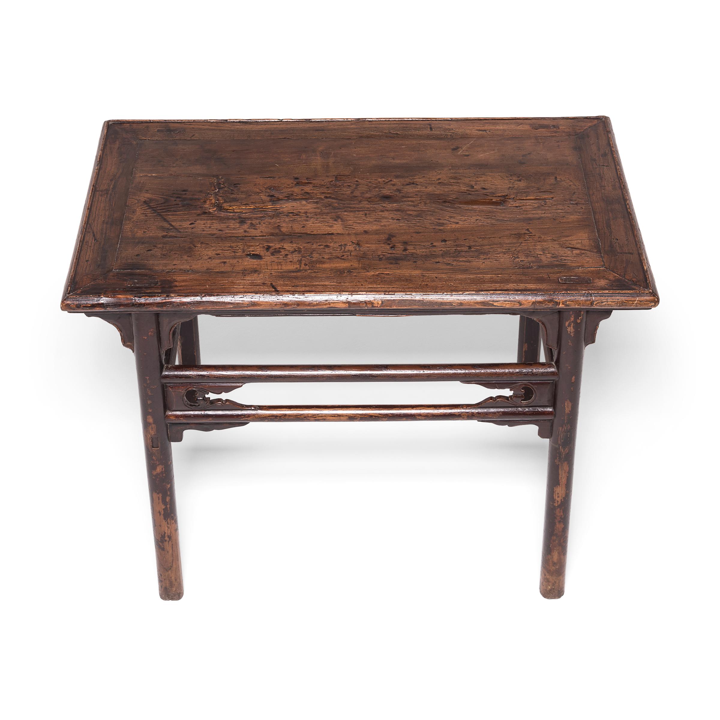 Qing Chinese Double Stretcher Wine Table, c. 1800 For Sale