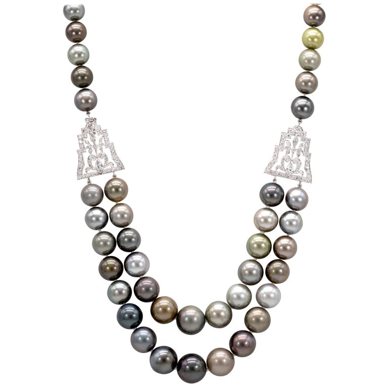 Grandes Perles De Tahiti Naturelles Brin 43cm 8-16mm - Pierres Précieuses24 TH-1