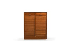 Double Tambour Door Cabinet, Denmark 1930s