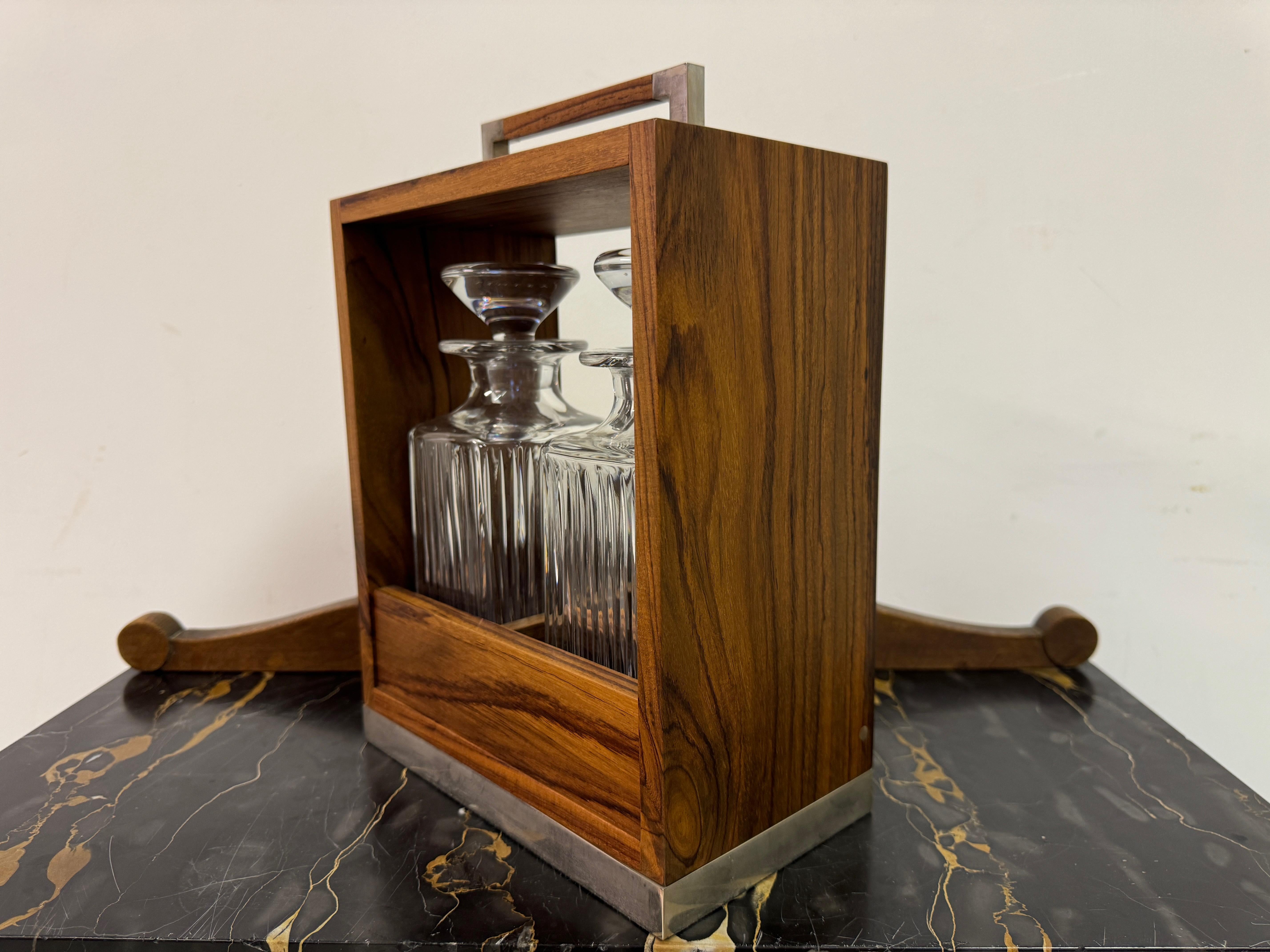 Double Tantalus with Lead Crystal Decanters by Linley 4