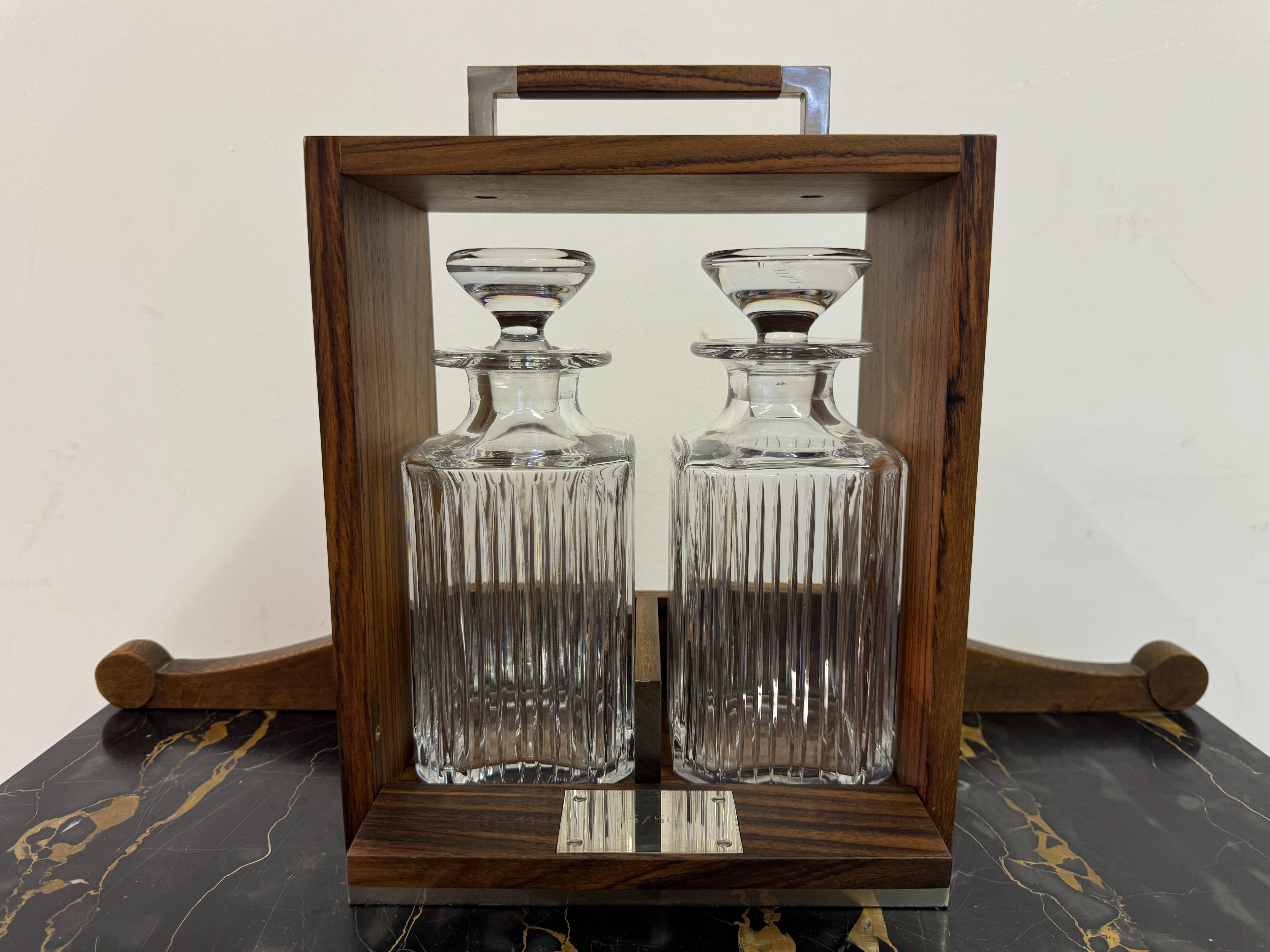 Double Tantalus with Lead Crystal Decanters by Linley 7